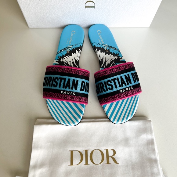 Dior Dway D-Jungle Slide Sandals - Picture 2 of 6